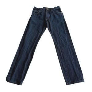 Lee 101 Z Japanese Selvedge Cloth Dark Cotton Linen Straight Leg Jeans 29w 32l